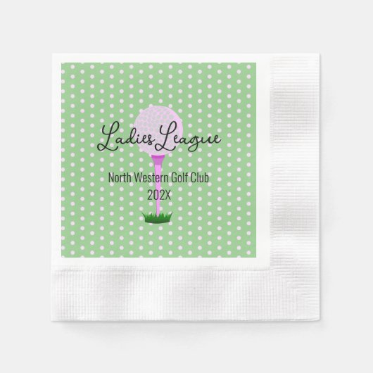 Dames Golf League Golf Party Servet (Voorkant)