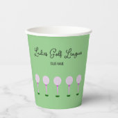 Dames Golf League Paper Cup Papieren Bekers (Voorkant)