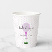 Dames Golf League Party Paper Cup Papieren Bekers (Achterkant)