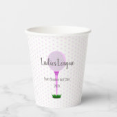 Dames Golf League Party Paper Cup Papieren Bekers (Voorkant)