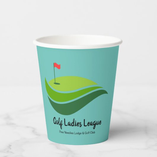 Dames Golf League Party Paper Cup Papieren Bekers (Voorkant)