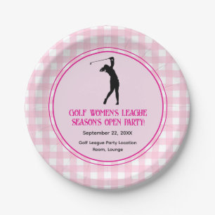 Dames Golf League Party Roze Geplay servies Papieren Bordje