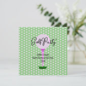 Dames Golf League - Uitnodigingsvlakke Kaart (Staand voorkant)