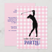 Dames Golf League viering 5x7 uitnodiging (Voorkant / Achterkant)