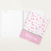 Dames Golf Roze NAAM Groen Wit Preppy Planner (Display)