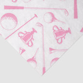 Dames Golf roze witte preppy Golfing Tissuepapier (Detail)
