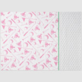 Dames Golf roze witte preppy Golfing Tissuepapier (Voorkant)