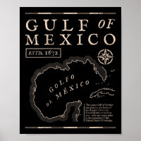 Dames Golf Van Mexico 1672 Historische Kaart V-hal