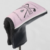 Dames Golfclub Naam Roze Dames Golfheadcover (3/4 voorkant)