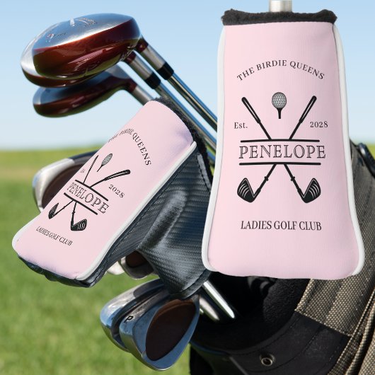 Dames Golfclub Naam Roze Dames Golfheadcover
