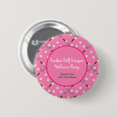 Dames Golfcompetitie Knop Ronde Button 5,7 Cm (Voorkant /achterkant)