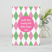Dames Golfcompetitie Uitnodiging (Staand voorkant)