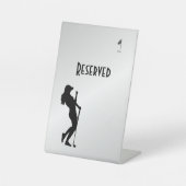 Dames Golfer gereserveerd Reclamebord Met Voetstuk (Voorkant)
