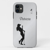 Dames Golfer Personal Case-Mate iPhone Case (Achterkant)