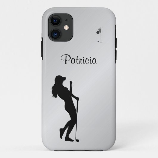 Dames Golfer Personal Case-Mate iPhone Case (Achterkant)
