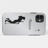 Dames Golfer Personal Case-Mate iPhone Case (Achterkant (horizontaal))