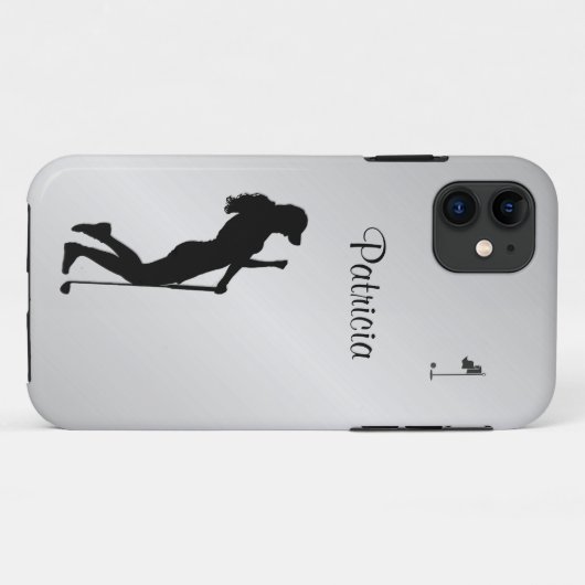 Dames Golfer Personal Case-Mate iPhone Case (Achterkant (horizontaal))