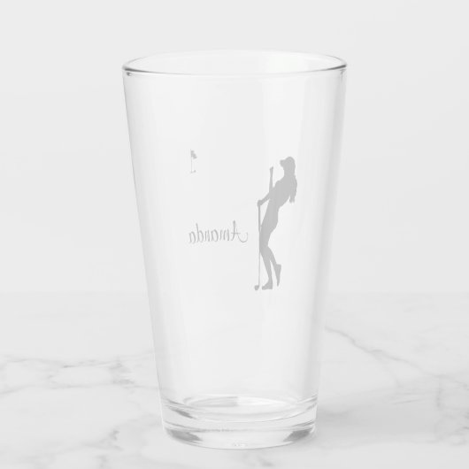 Dames Golfer Personal Glas (Achterkant)