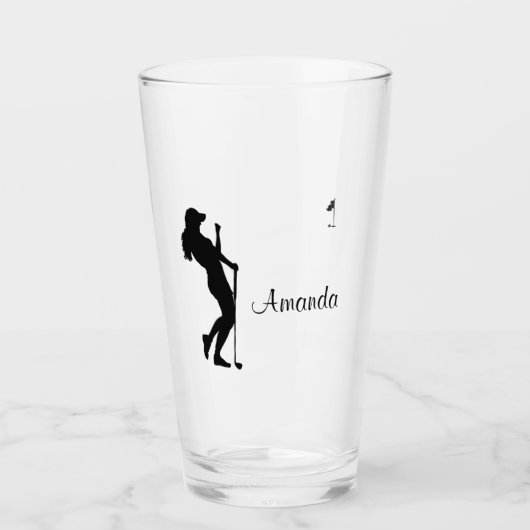 Dames Golfer Personal Glas (Voorkant)