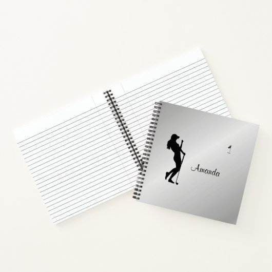Dames Golfer Personal Notitieboek (Binnen)