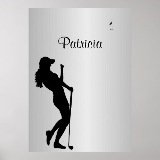 Dames Golfer Personal Poster (Voorkant)