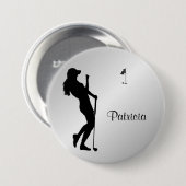 Dames Golfer Personal Ronde Button 7,6 Cm (Voorkant /achterkant)