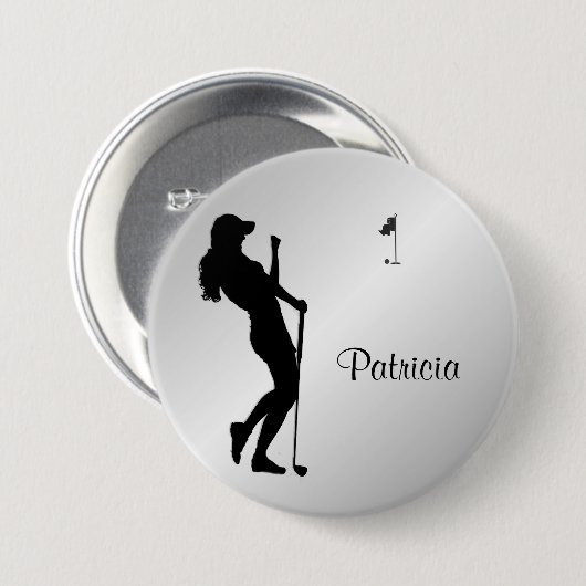Dames Golfer Personal Ronde Button 7,6 Cm (Voorkant /achterkant)