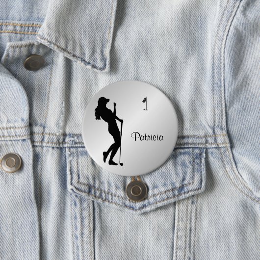 Dames Golfer Personal Ronde Button 7,6 Cm (In situ)
