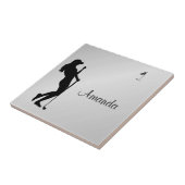 Dames Golfer Personal Tegeltje (Zijkant)