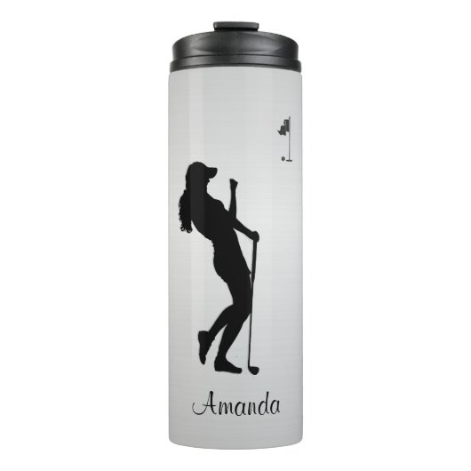 Dames Golfer Personal Thermosbeker (Voorkant)