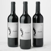 Dames Golfer Personal Wijn Etiket (Flessen)
