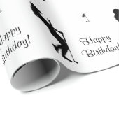 Dames Golfer Verjaardag Cadeaupapier (Rol Hoek)