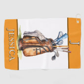 Dames Golfhanddoek Gepersonaliseerd (Horizontaal)