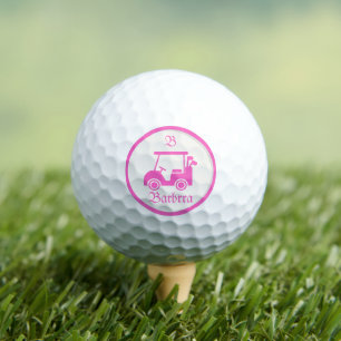 Dames Golfkar Borstkanker Bewustzijn Personaliseer Golfballen