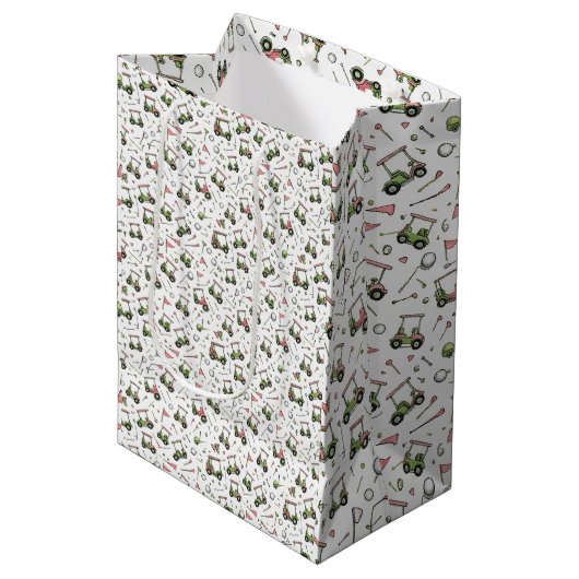 Dames Golfkarpatroon Medium Cadeauzakje (Voorkant Gekanteld)