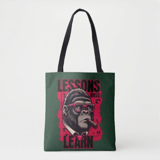 Dames Gorilla Baas Lessen Leren Tote Bag (Voorkant)