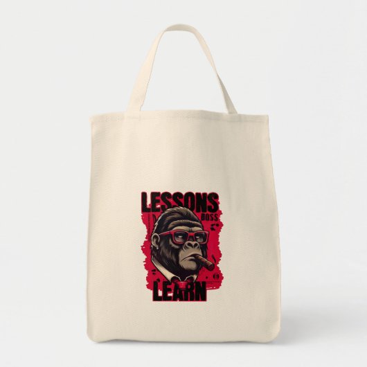 Dames Gorilla Baas Lessen Leren Tote Tas (Voorkant)