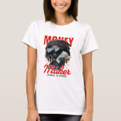Dames Gorilla Money Maker T-shirt - Queen Mindset (Voorkant)