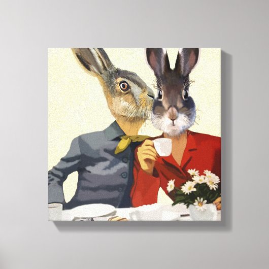 Dames Gossiping Canvas Afdruk (Voorkant)