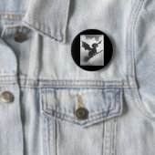 Dames gotische Das-witch-bezemvleermuisvleugels Ronde Button 5,7 Cm (In situ)