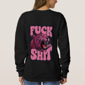 Dames Grafische Sweatshirt Bold Roze Luipaard T-sh (Achterkant)