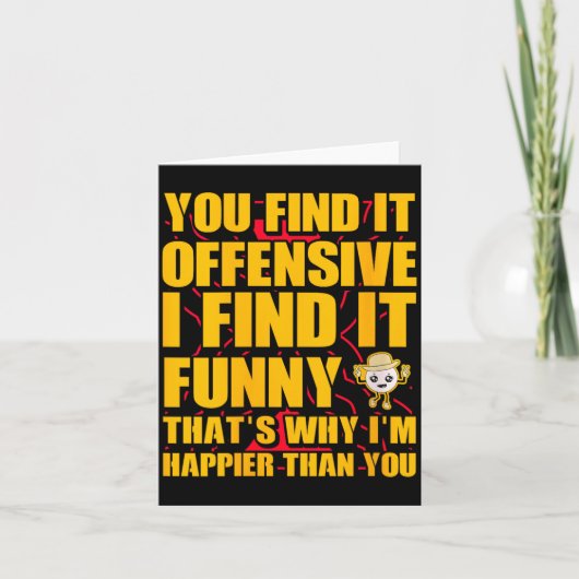 Dames grappig aanstootgevend sarcastisch humor cit kaart (Voorkant)