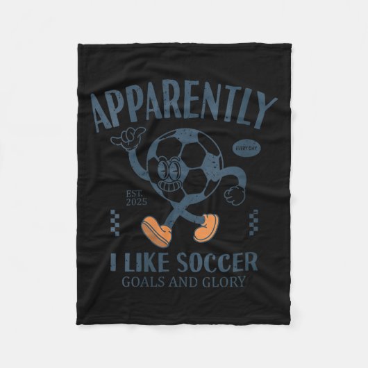 Dames grappig Blijkbaar vind ik voetbal leuk V-hal Fleece Deken (Voorkant)