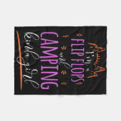 Dames grappig camper shirt flip flops en camping K Fleece Deken (Voorkant (Horizontaal))