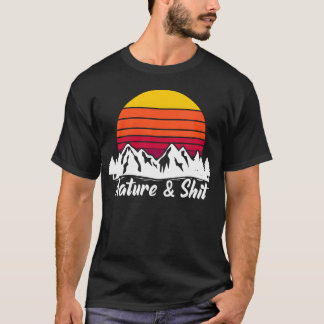 Dames grappig kamperen wandelen cadeau retro vinta t-shirt