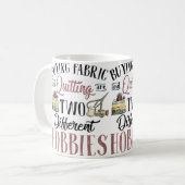 Dames Grappig Quilten Vintage Ontwerp - Stof Kopen Koffiemok (Voorkant links)