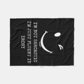 Dames grappig sarcastisch vloeiend in ironie humor fleece deken (Voorkant (Horizontaal))
