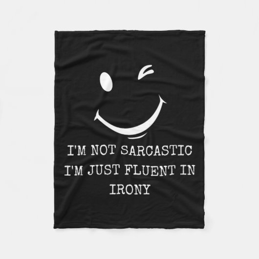 Dames grappig sarcastisch vloeiend in ironie humor fleece deken (Voorkant)