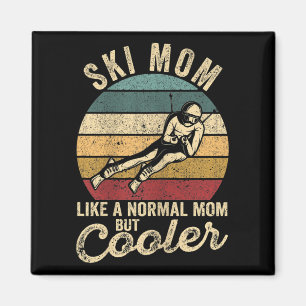 Dames grappig skiën moeder skiër Moederdag winter Magneet