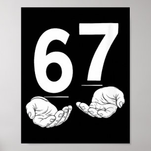 Dames Grappig Zes Zeven 6 7 Meme Gen Alpha Jargon Poster